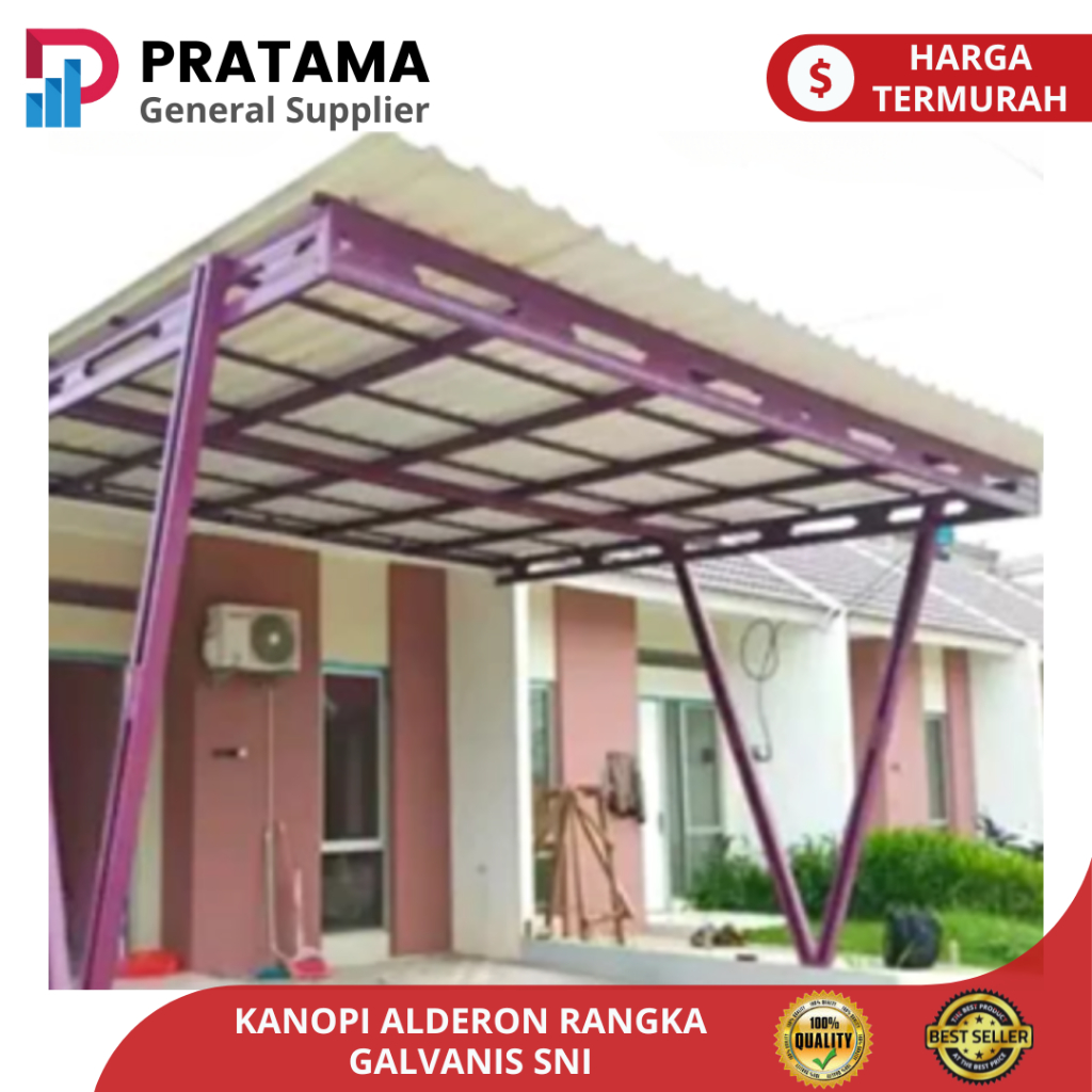 Jual Kanopi Alderon Rangka Galvanis Minimalis Surabaya Shopee Indonesia