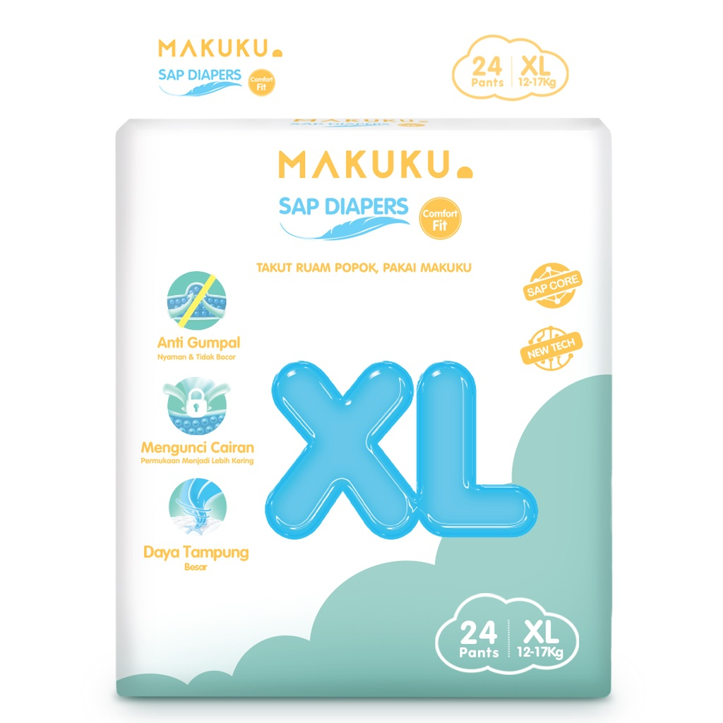 Jual Makuku Air Diaper Diapers Comfort Fit Perekat Celana Nb S