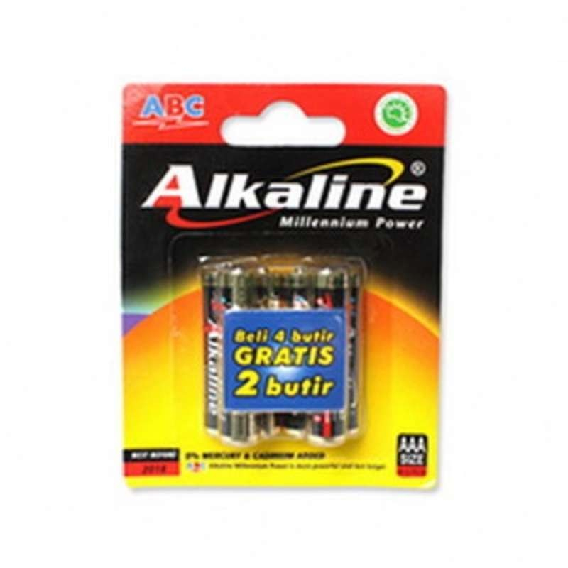 Jual Baterai ABC ALKALINE AAA A3 Isi 6 Pcs Shopee Indonesia