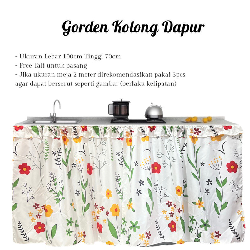 Jual Gorden Kolong Dapur Motif Minimalis Aesthetic Uk X Cm Shopee