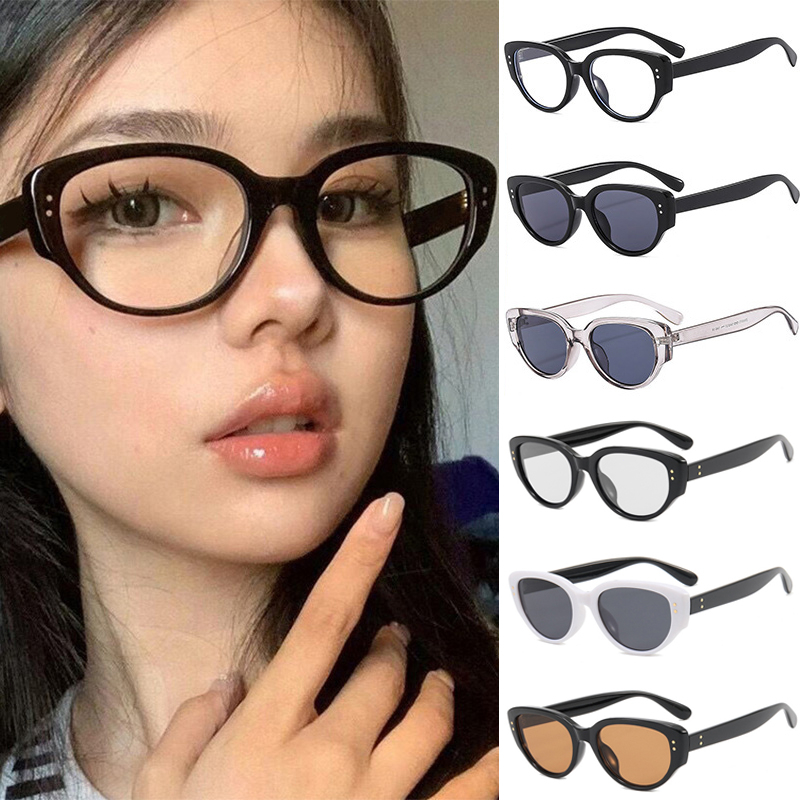 Jual Kacamata Hitam Bingkai Wanita Dan Pria Fashion Korea Penuh