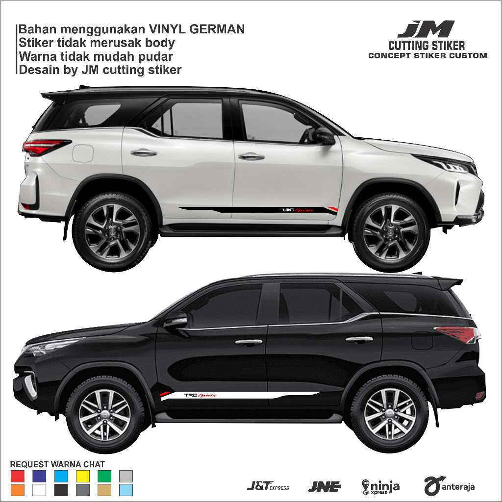 Jual Stiker Mobil Toyota Fortuner Stiker List Strip Trd Sportivo Stiker