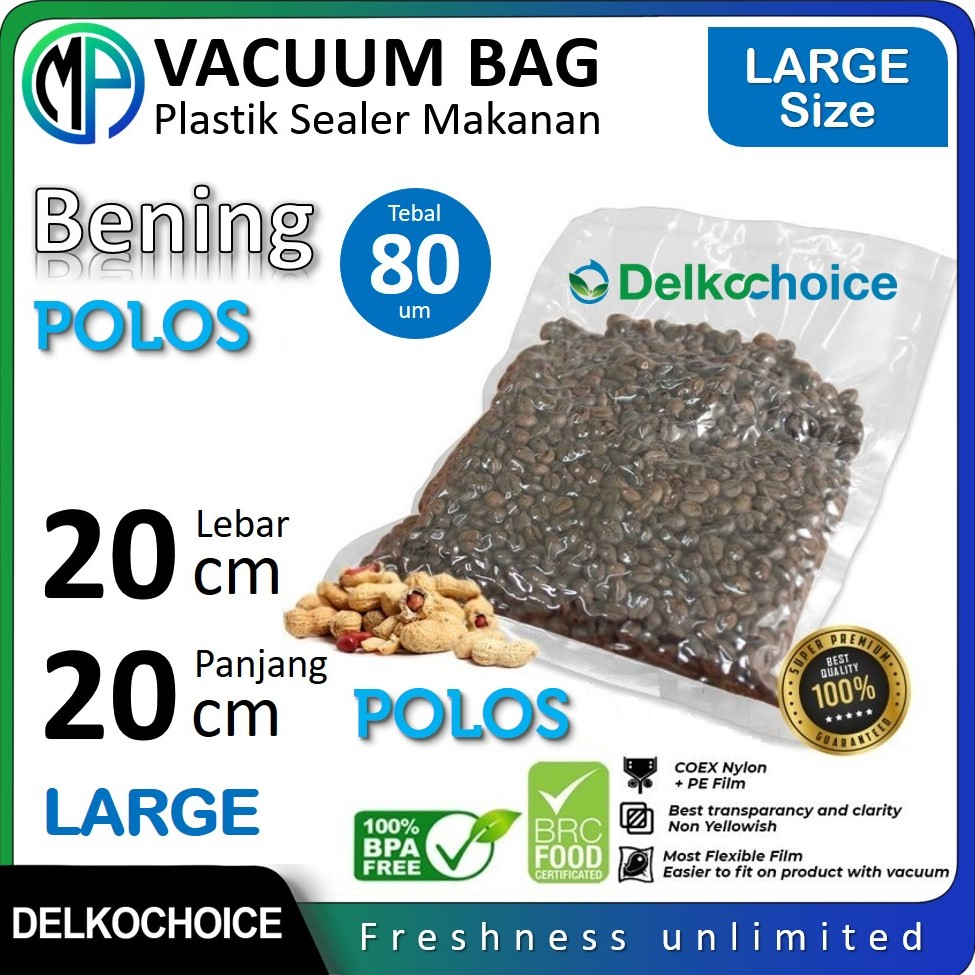 Jual Kemasan Plastik Vacuum Bag Polos 20cm X 20cm Sealer Makanan