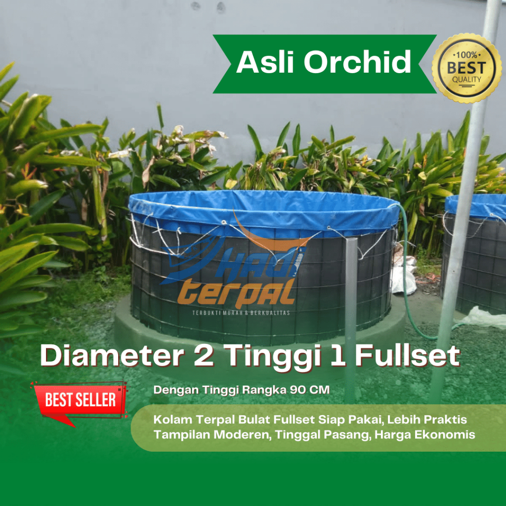 Jual Kolam Terpal Bulat Fullset Diameter Tinggi Meter Orchid Kolam