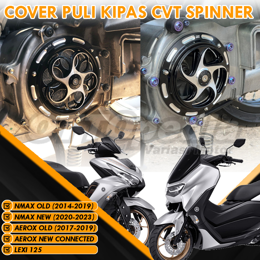 Jual Cover Spinner Puli Kipas Yamaha Nmax Aerox Mika Akrilik Cvt