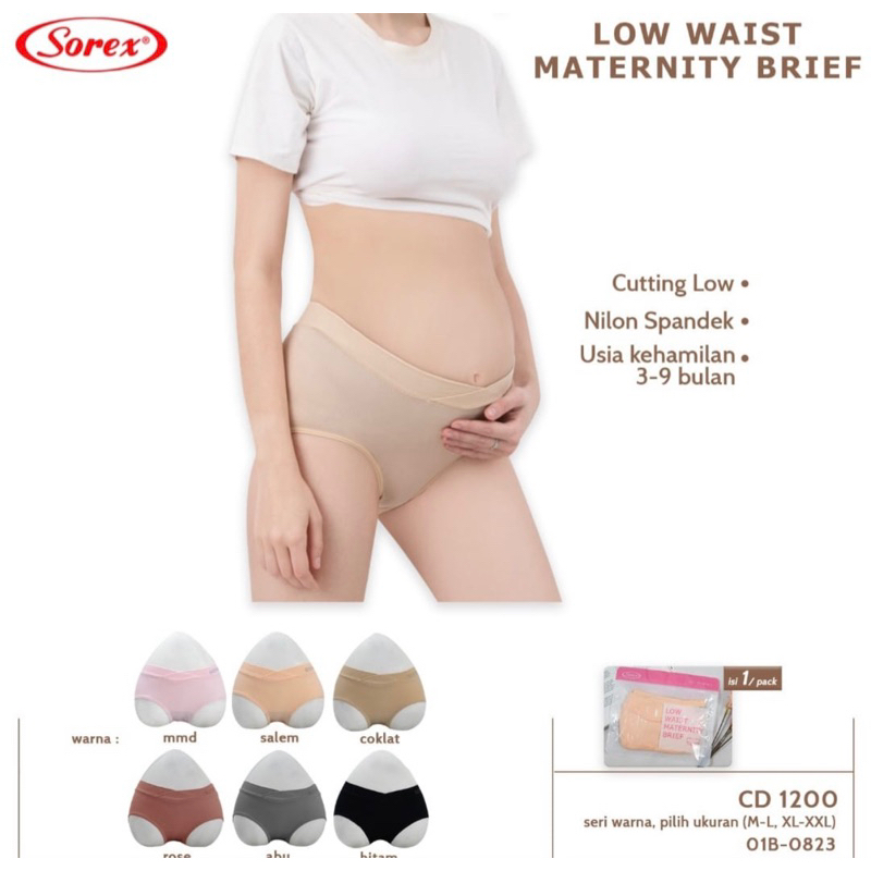 Jual 1pcs Celana Dalam Hamil Low Waist Maternity Panty Brief Sorex 1134