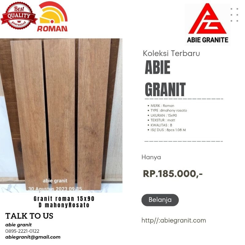 Jual Granit Lantai Roman Gt R X Dmahony Rosato Shopee Indonesia