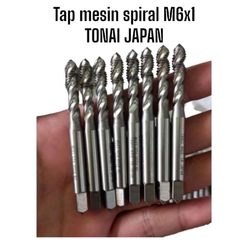 Jual Tap Mesin Spiral SP M6x1 TONAI JAPAN Cocok Untuk Kunci Baut 10