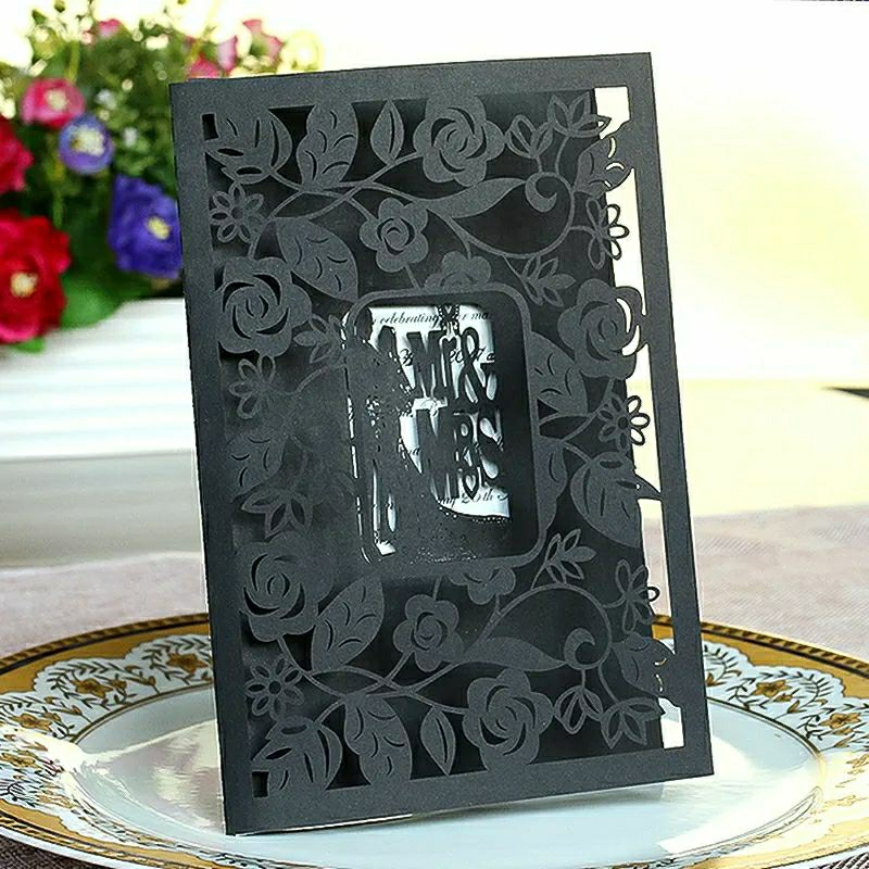 Jual Undangan Papercut 084A Undangan Pernikahan Ulang Tahun Wedding