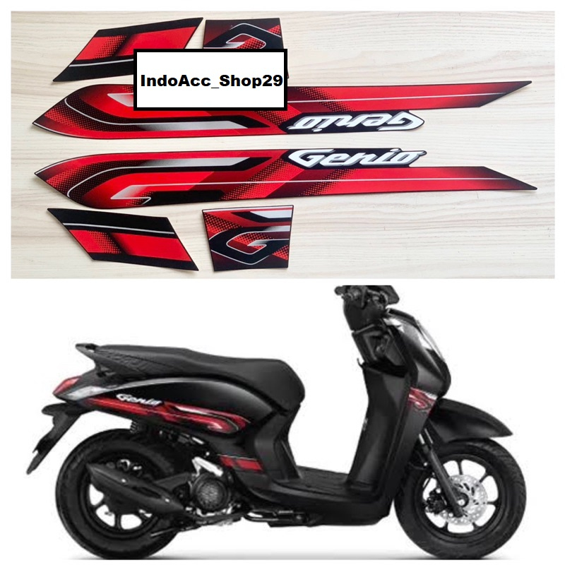 Jual Stiker Striping Genio Hitam Radiant Black Shopee Indonesia