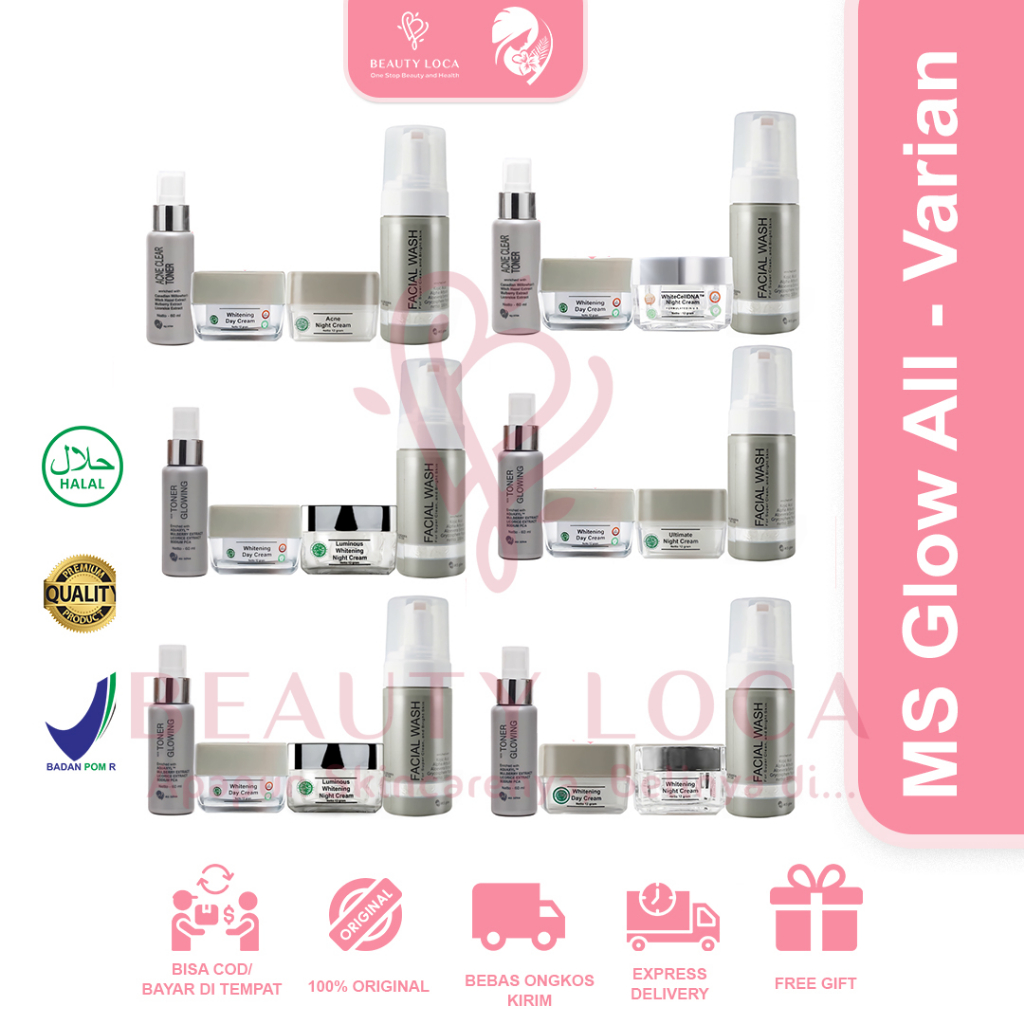 Jual Beauty Loca Ms Glow Paket Wajah All Varian Shopee Indonesia