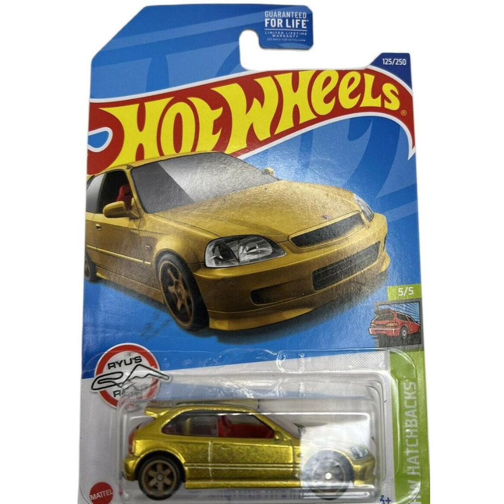 Jual WR001 Hot Wheels 99 Honda Civic Type R EK9 Gold Super Treasure