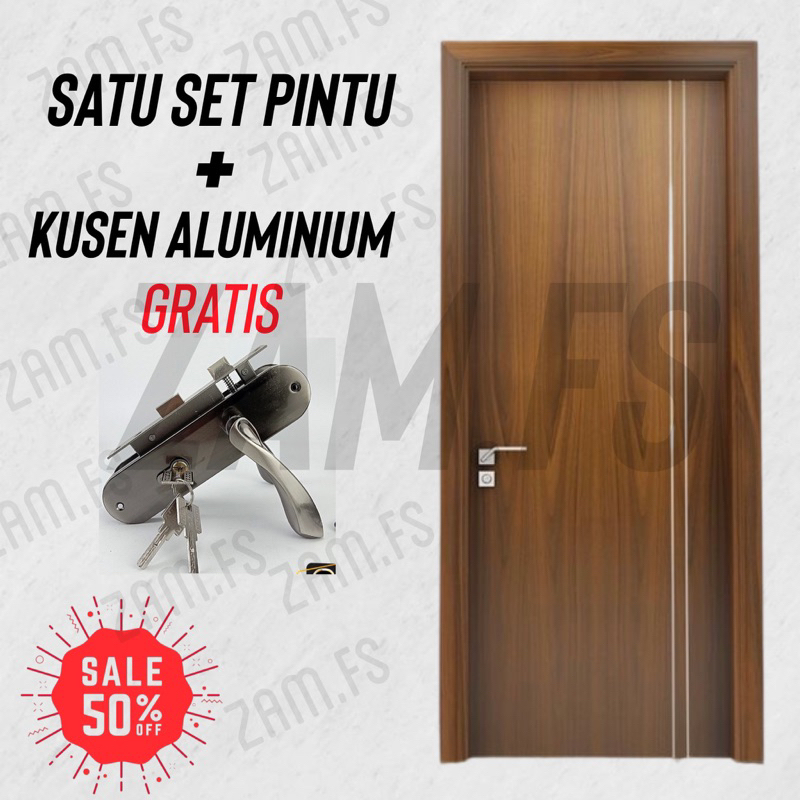 Jual SATU SET PINTU PLUS KUSEN ALUMINIUM PINTU PLUS KUSEN ALUMUNIUM