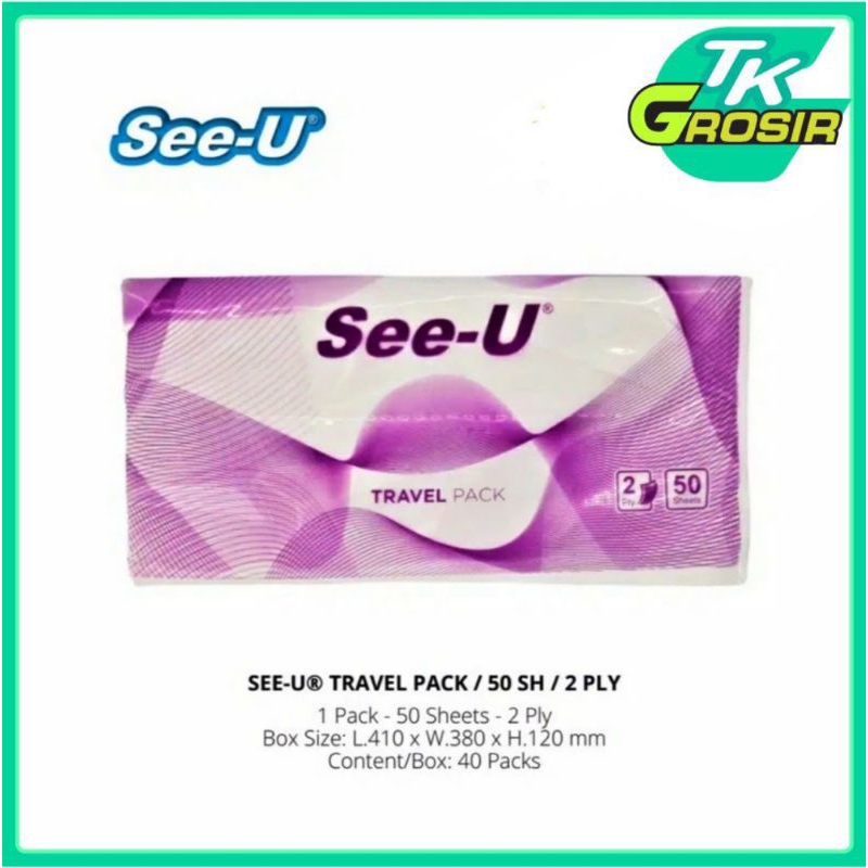 Jual Tisu See U Travelpack Facial 50 Sheets 2ply Tissue Murah Tissue