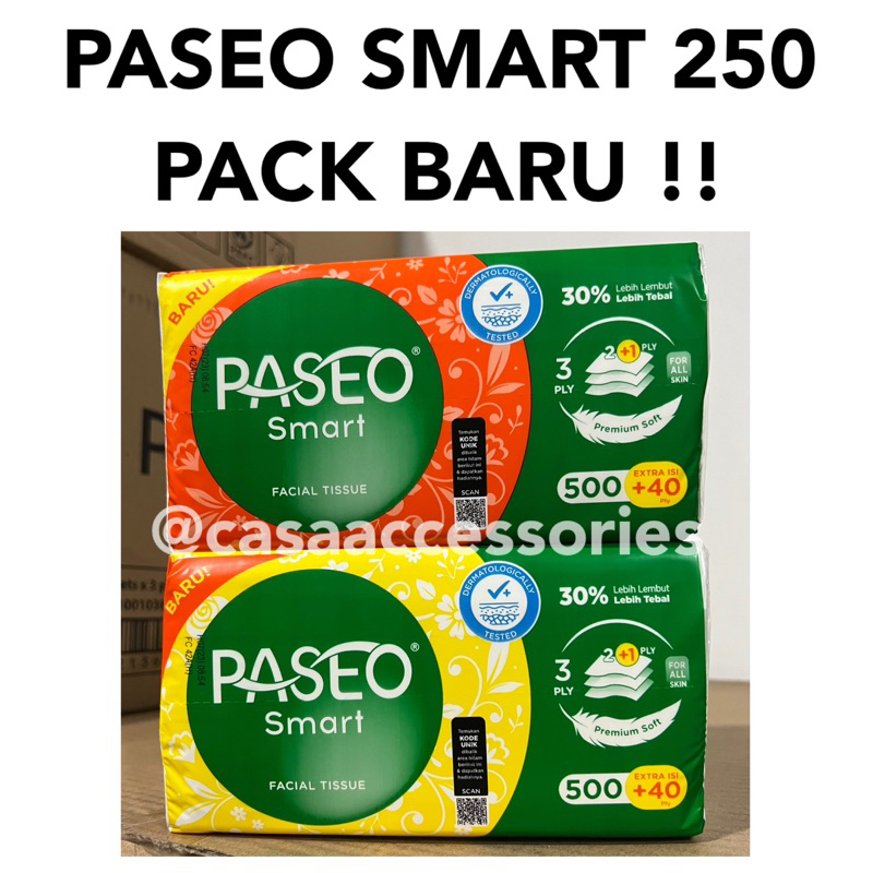 Jual Tissue Tissu Tisu Paseo Smart 250 Sheets 2 Ply Paseo Facial