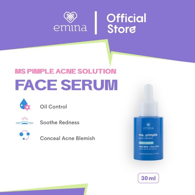 Jual Emina Ms Pimple Acne Solution Face Serum Ml Shopee Indonesia