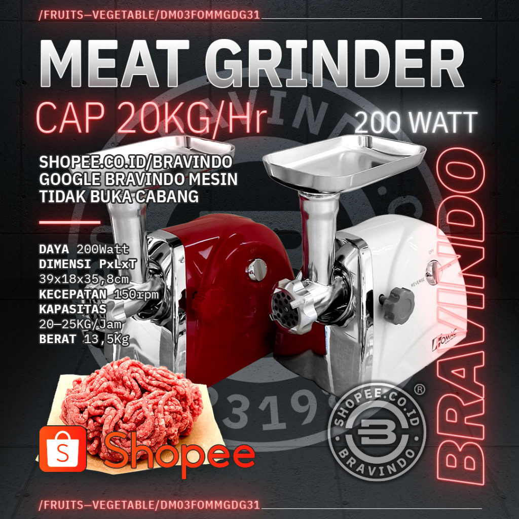 Jual Mesin Giling Daging Listrik Fomac Mgd G Electric Meat Grinder