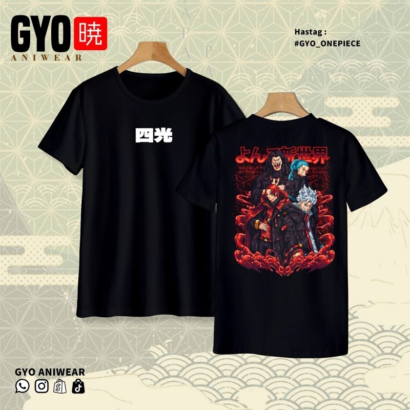 Jual Gyo T Shirt Anime One Piece Yonko Cotton Combed Premium S