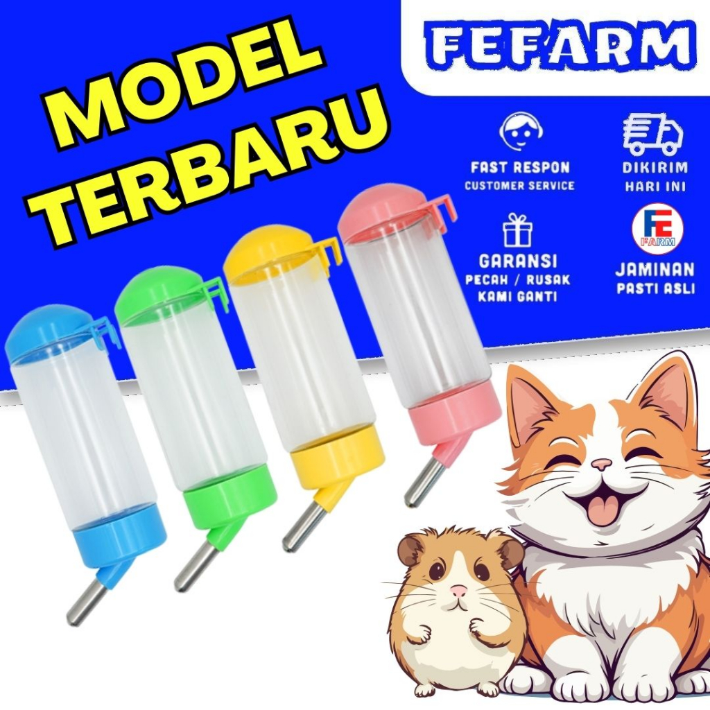 Jual Botol Dot Tempat Minum Hamster Kucing Kelinci Anjing 500ml FEFARM