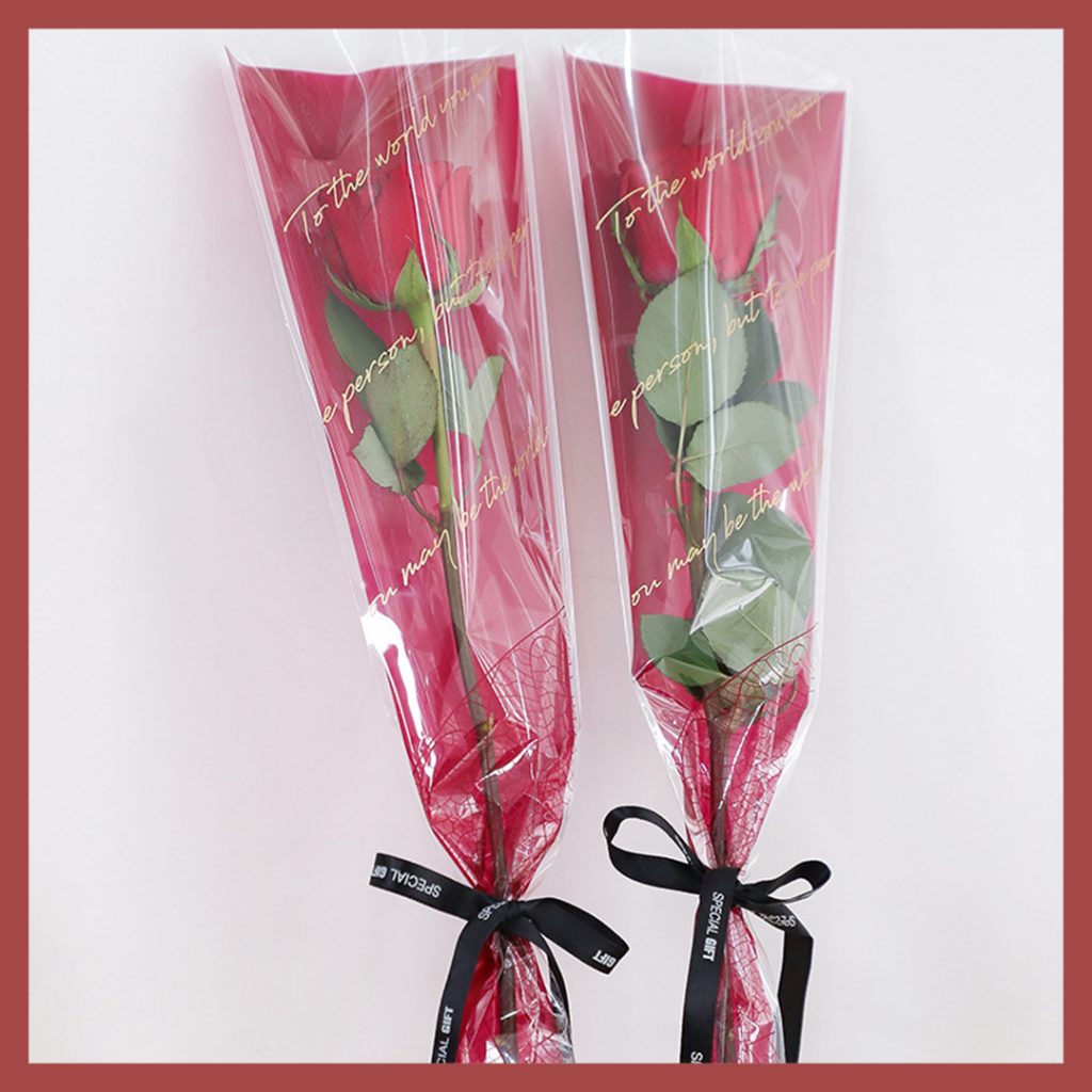 Jual Plastik Buket Bunga Single Flower Wrapping Plastic Single Rose