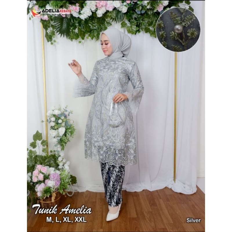 Jual Ak Setelan Kebaya Tunik Amelia Kebaya Modern Outfit Kekinian