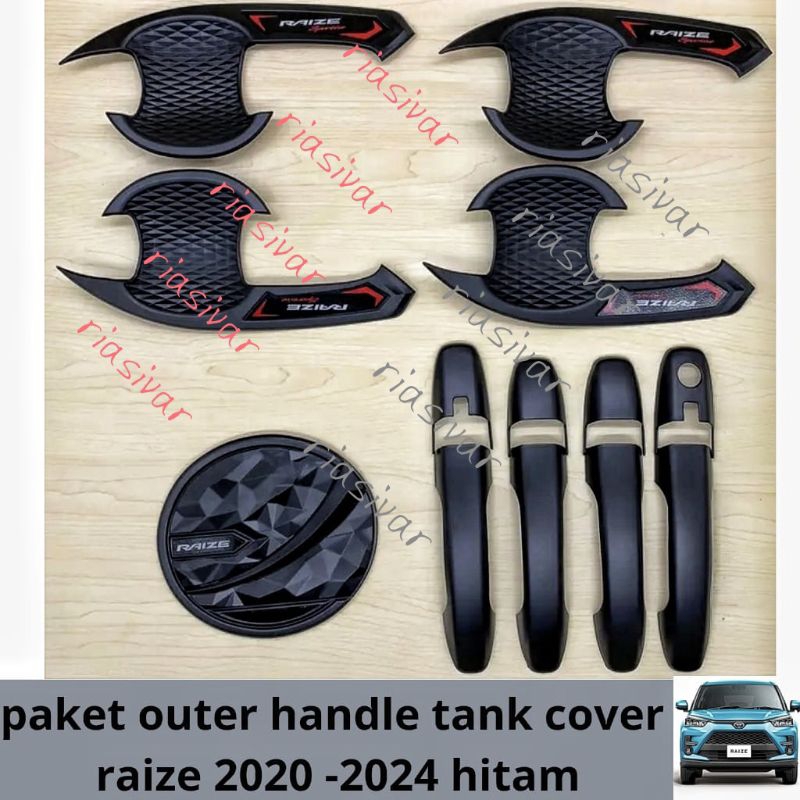 Jual Paket Outer Handle Tank Cover Raize Rocky 2020 2022 2023 Hitam