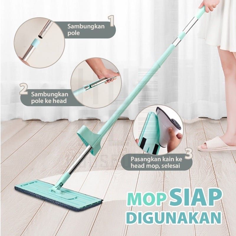 Jual Alat Pel Lantai Tarik Flat Mop Peras Tanpa Tangan Ultra Mop