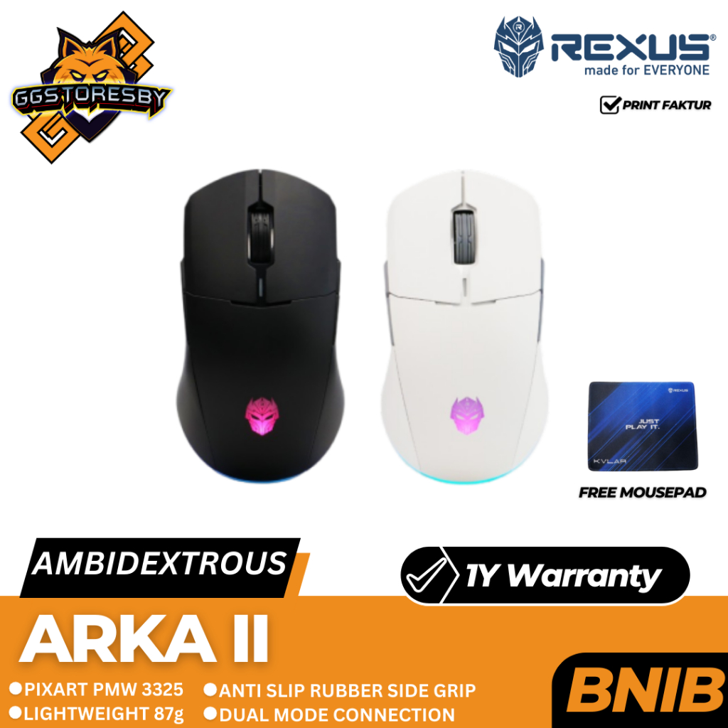 Jual REXUS ARKA II RX107 WIRELESS DUAL CONNECTION Gaming Mouse Shopee