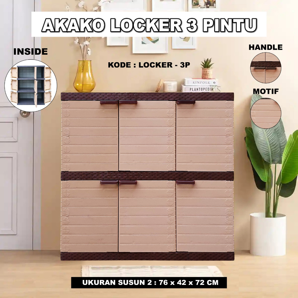 Jual Lemari Pakaian Plastik Akako Locker Pintu Shopee Indonesia