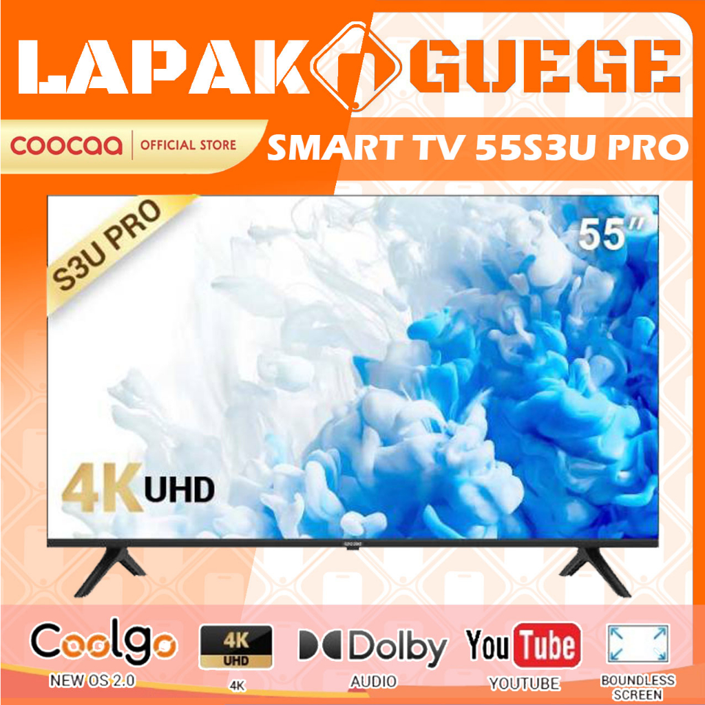 Jual LED TV 55 INCH COOCAA 55S3U PRO 4K UHD SMART DIGITAL TV DOLBY WIFI