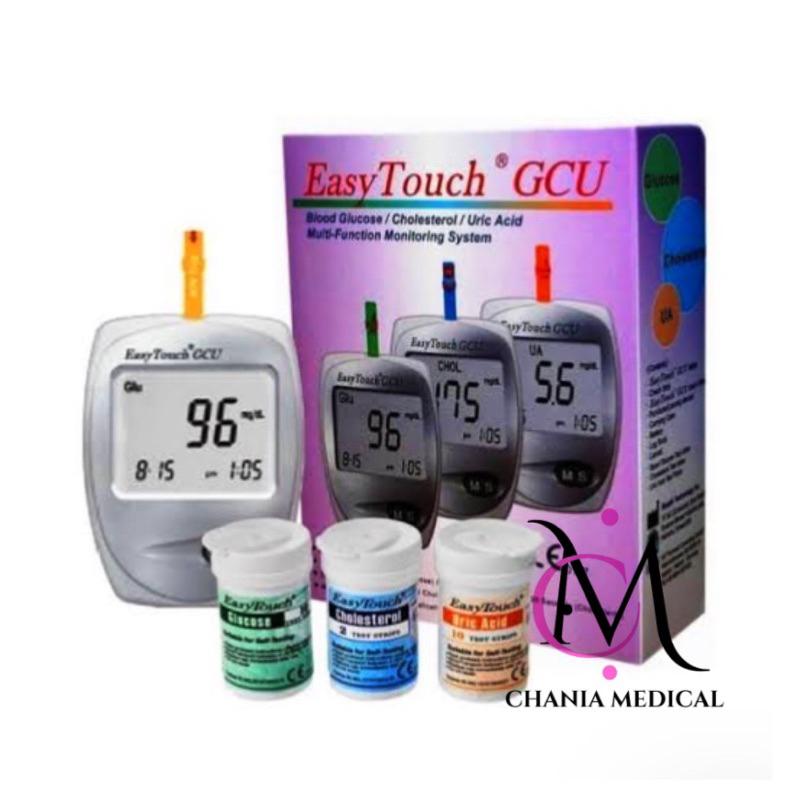 Jual Easy Touch GCU 3 In 1 Alat Cek Gula Darah Kolesterol Dan Asam