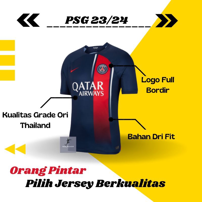 Jual Jersey Psg Home Grade Ori Import Baju Sepak Bola Pria