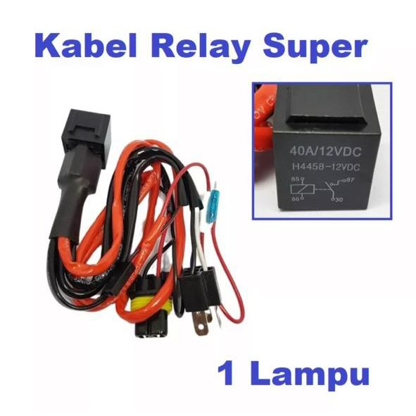 Jual Premium Kabel Relay Set Lampu HID Projie Projector Biled LED H4