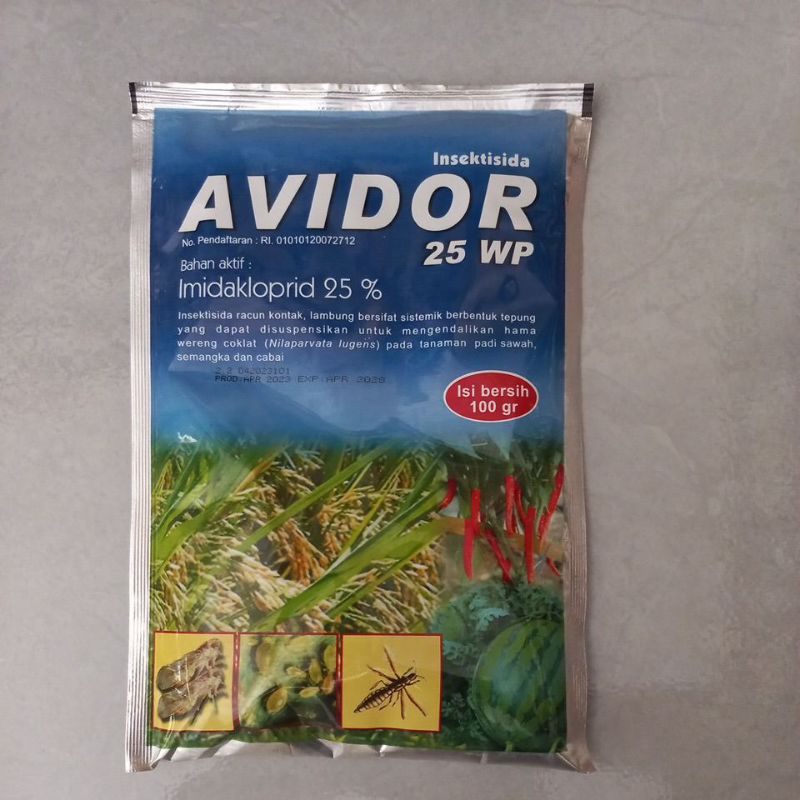 Jual Insektisida AVIDOR 25WP Kemasan 100gr Pengendali Hama Wereng