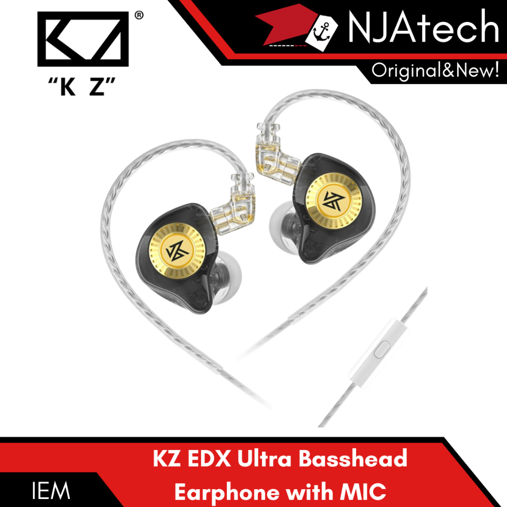 Jual Kz Edx Ultra With Mic Basshead In Ear Monitor Earphone Iem Headset