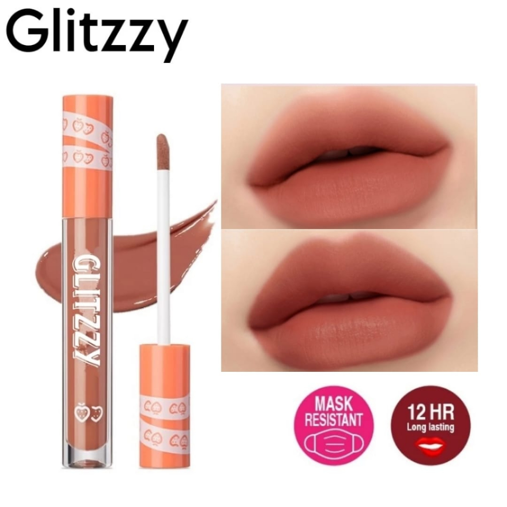 Jual Glitzzy Warna Lipstick Matte Lembut Warna Nude Tahan Lama