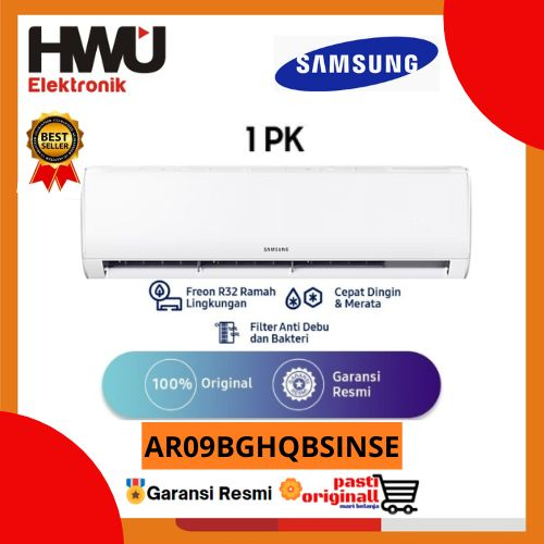 Jual SAMSUNG AR09BGHQASINSE AC SPLIT 1 PK Fast Cooling AC Standart