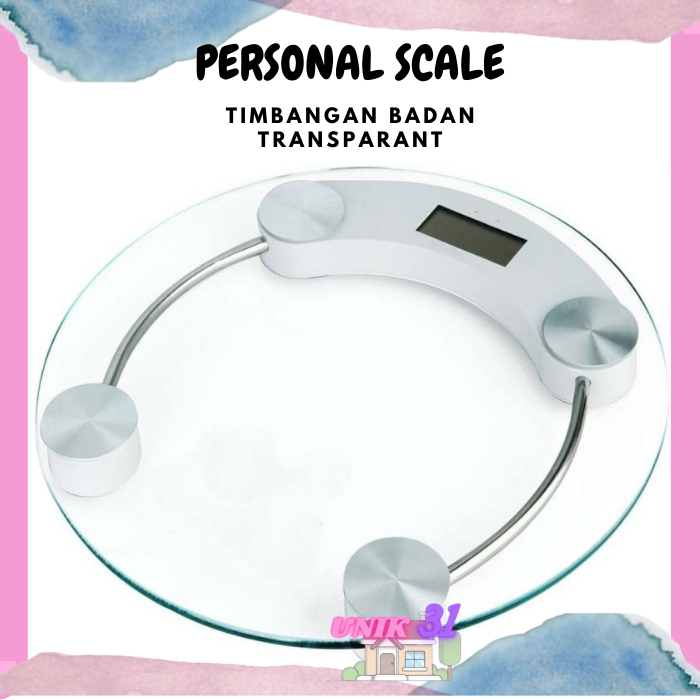 Jual Timbangan Berat Badan Digital Transparant Bulat Personal Scale