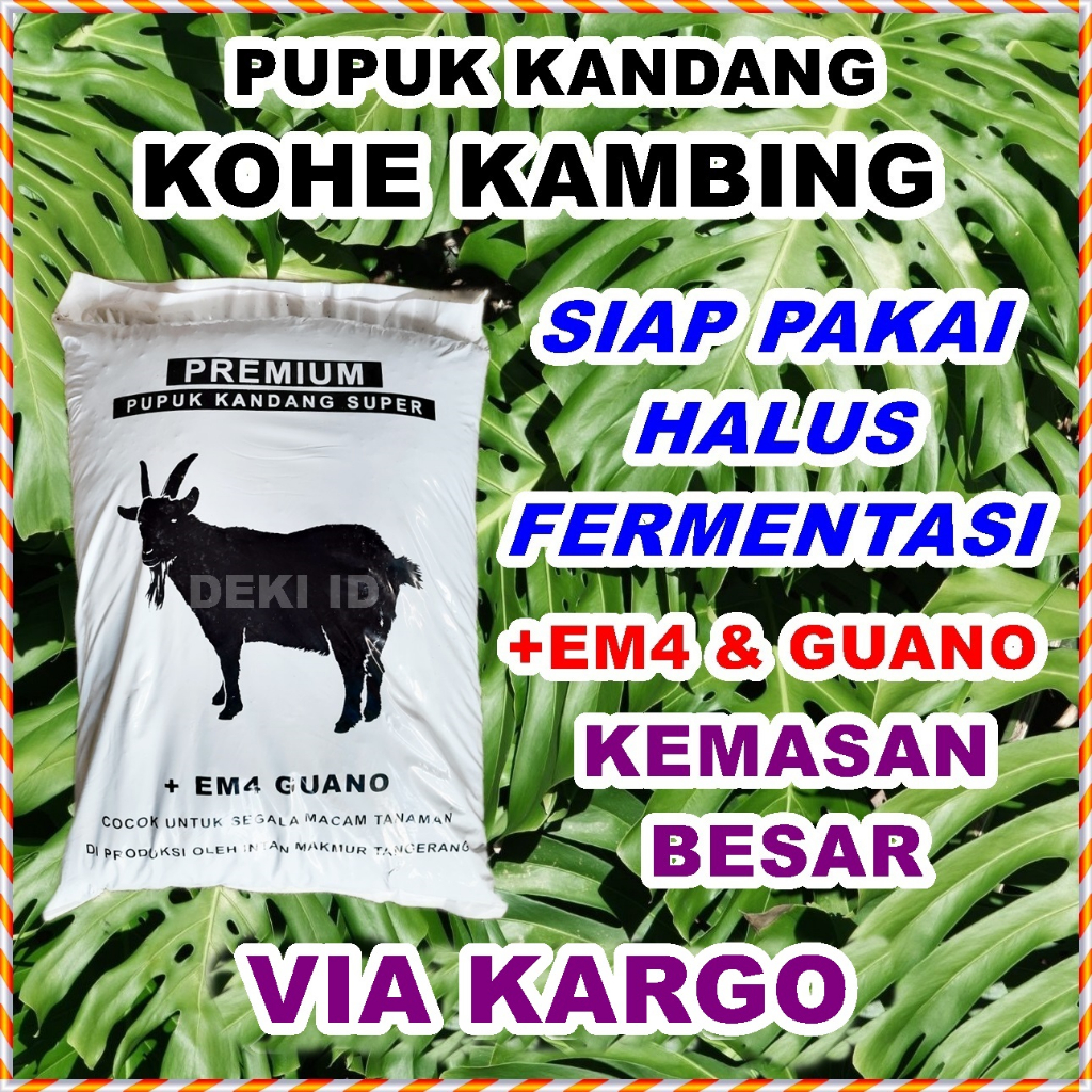 Jual Pupuk Kandang Organik Kohe Kambing Kemasan Besar Via Kargo Siap