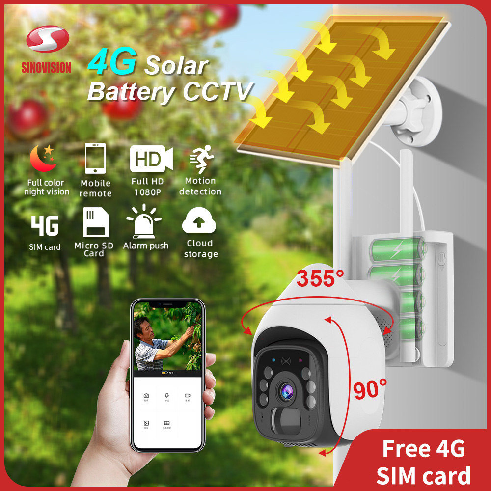 Jual Sinovision P Solar Cctv G Ptz Camera Mp Mah Rechargeable