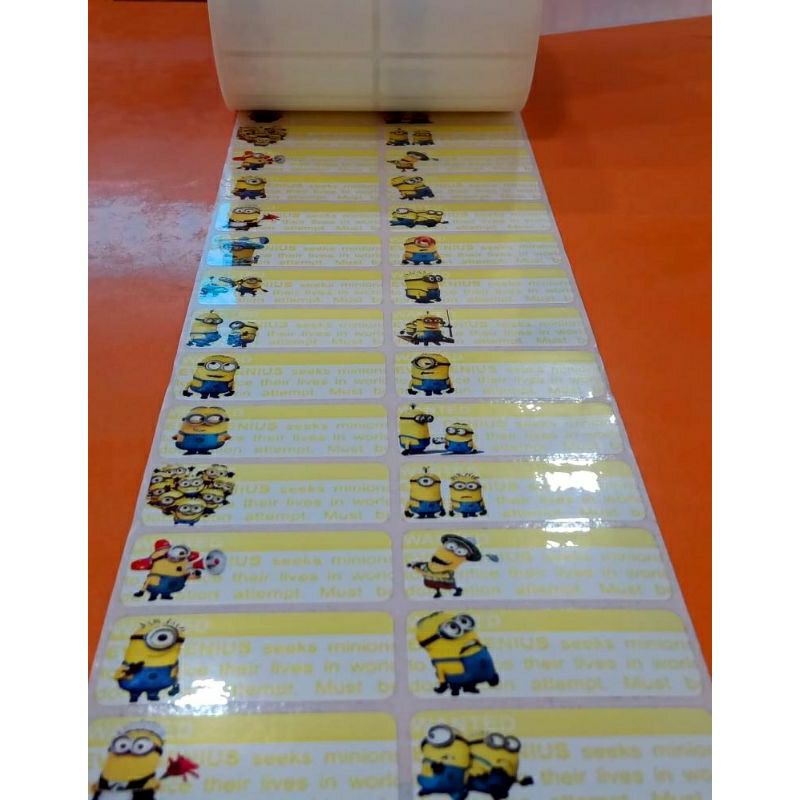 Jual Stiker Label Nama Anti Air Name Sticker Waterproof Minion Shopee