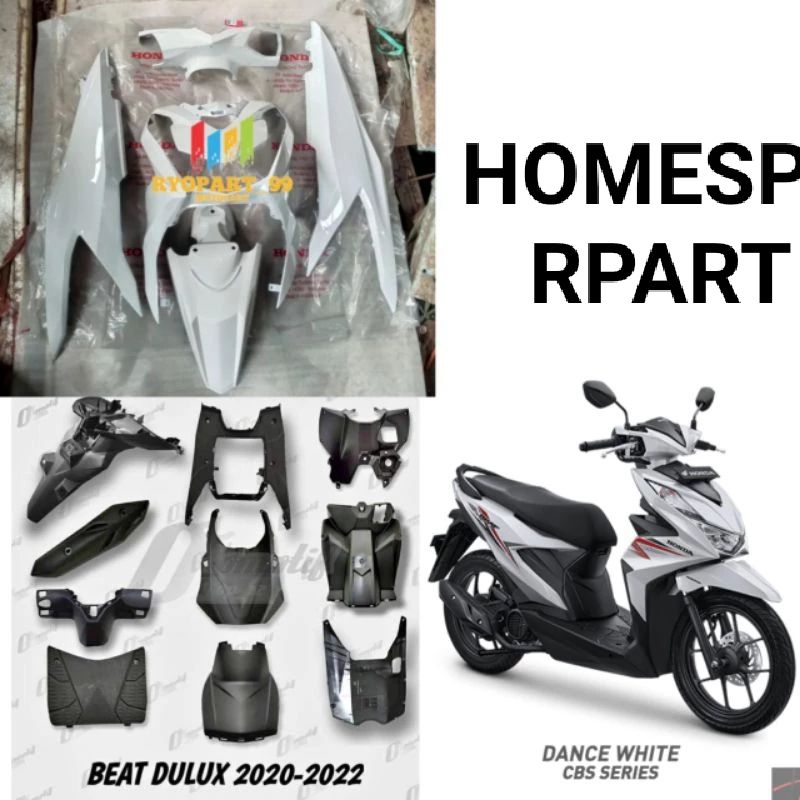 Jual Cover Body Full Halus Kasar Honda Beat Dulux Putih Full