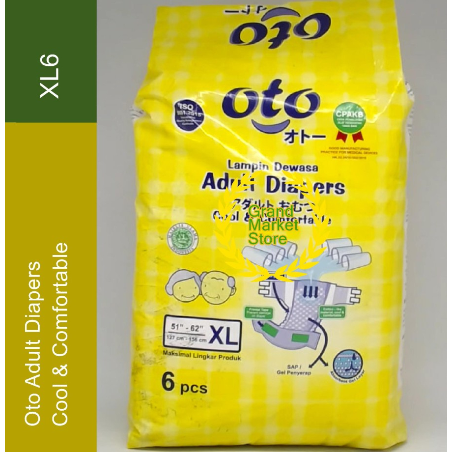 Jual Oto Adult Diapers Perekat XL6 Popok Dewasa Tipe Perekat Ukuran XL