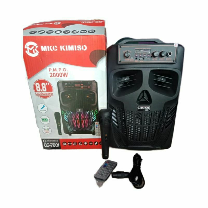 Jual Speaker Karaoke Bluetooth Inchi Mkc Kimiso Mic Remote Shopee