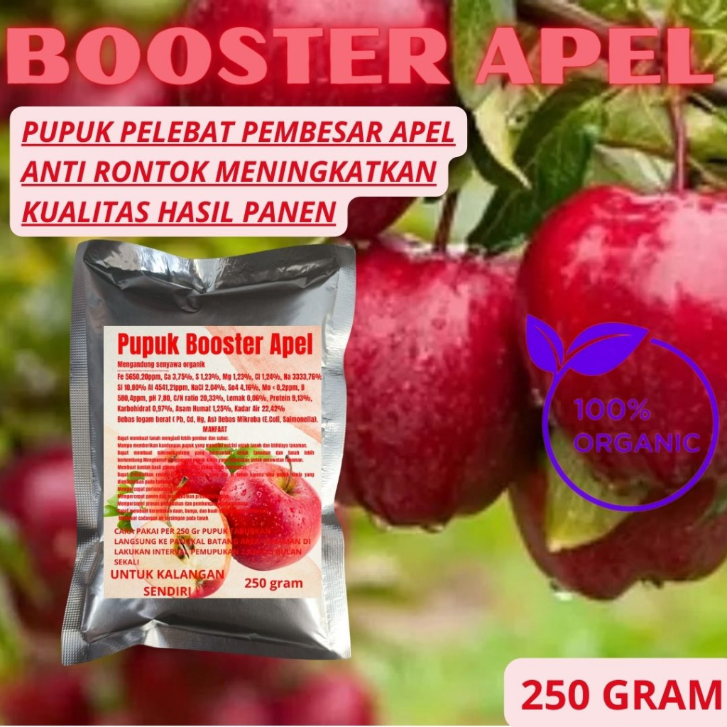 Jual Pupuk Organik Booster Perangsang Dan Pelebat Buah Apel Agar Cepat