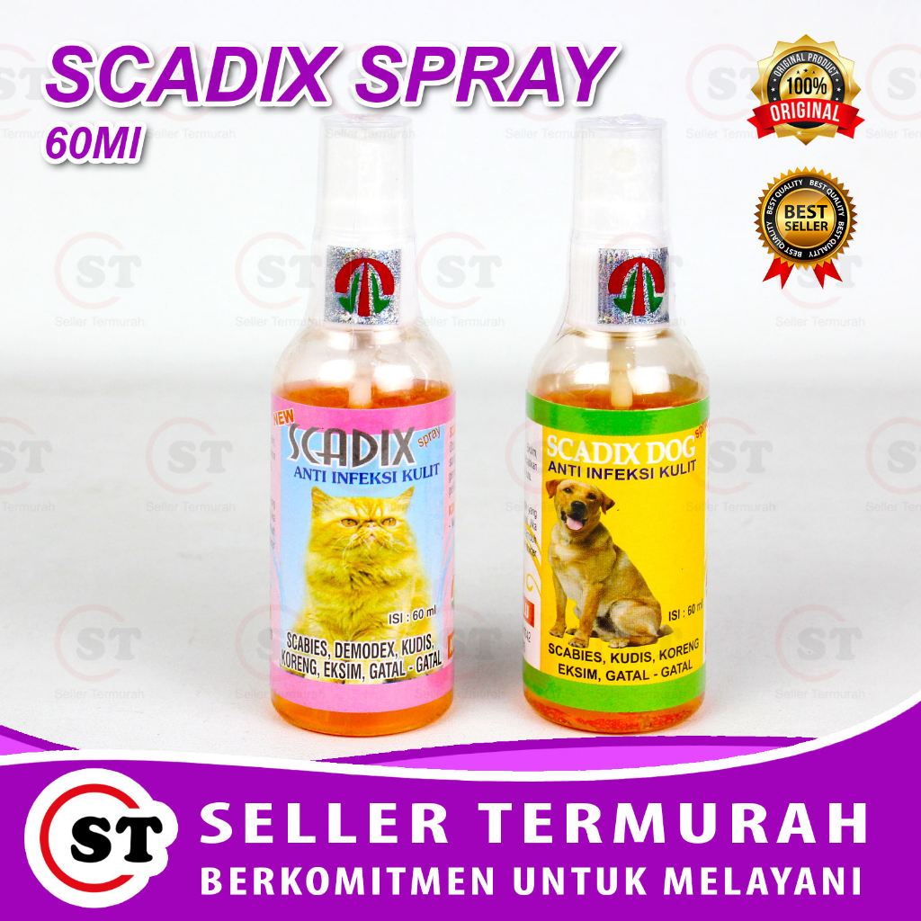 Jual Scadix Cat Spray Anti Infeksi Kulit Scabies Demodex Kudix Kudis