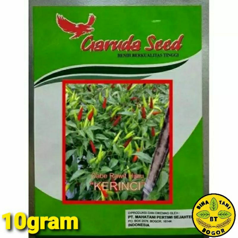 Jual Benih Cabe Rawit Hijau Kerinci Bibit Unggul Garuda Seed Isi