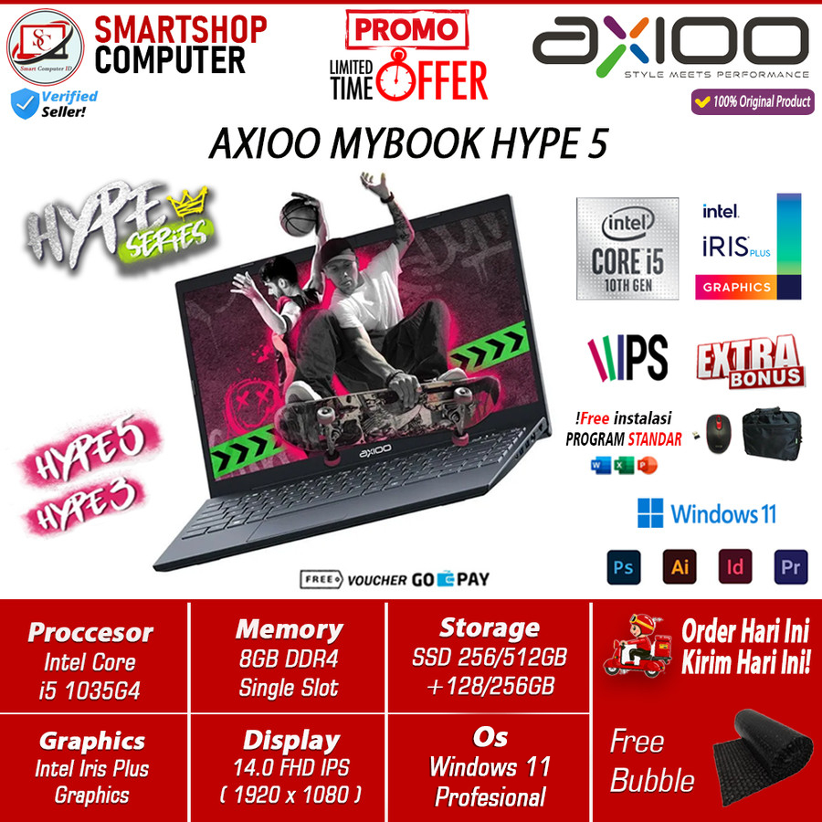 Jual Laptop Murah Axioo Mybook Hype Intel Core I Ram Gb Ssd Gb