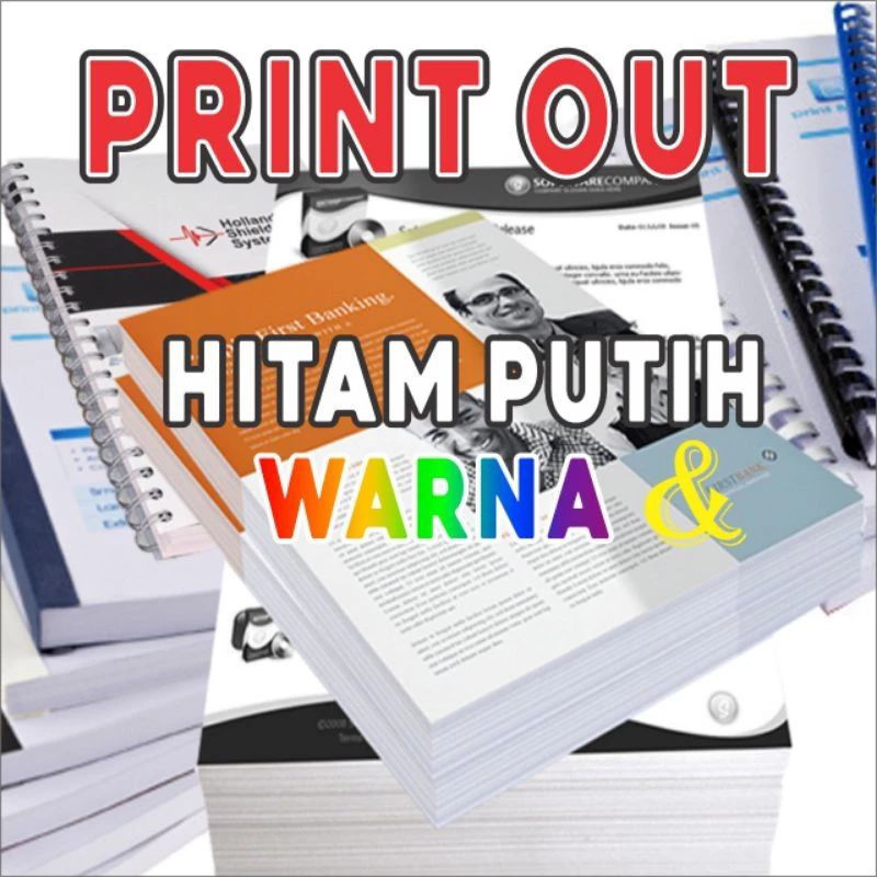 Jual Jasa Print Cetak Dokumen Hitam Putih Dan Berwarna Bisa Kirim Pake