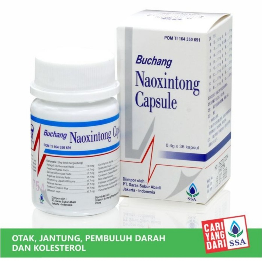 Jual BUCHANG NAOXINTONG CAPSULE Botol Bpom Obat Sirkulasi Darah